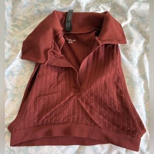 Urban Outfitters Stretchy Collar Crop Top